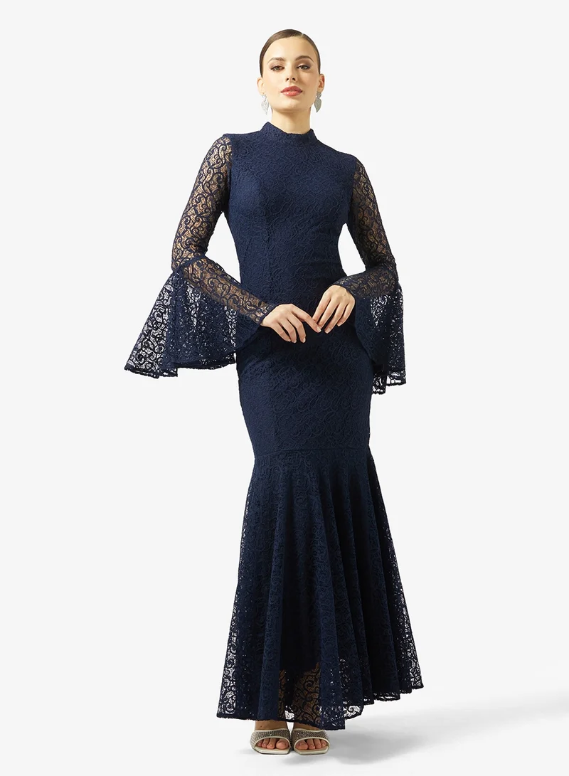 اكاديا فاشن فستان دانتيل بتصميم فرنسي